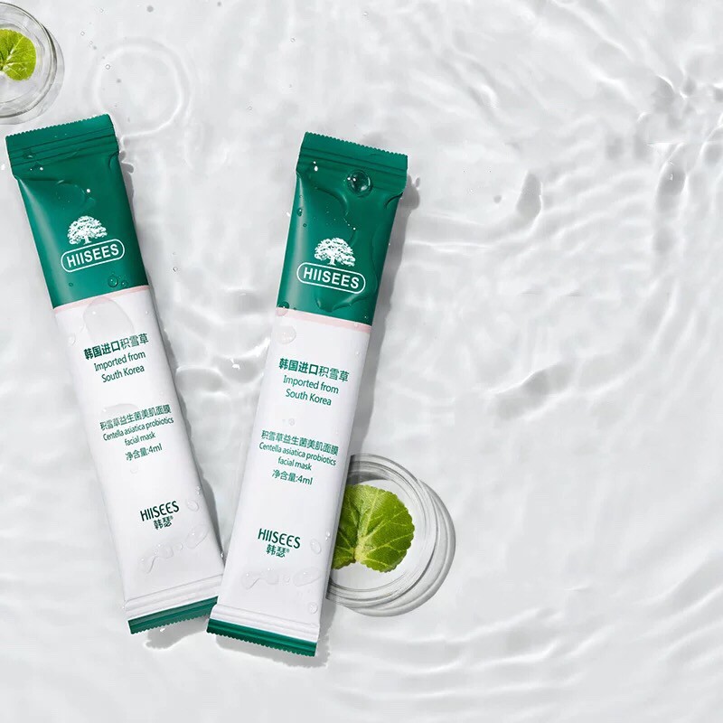 Mặt nạ ngủ rau má dạng Gel HIISEES tái tạo làm sáng da Centella Asiatica Probiotics Facial Mask dạng gói 4ml HIIS12 | BigBuy360 - bigbuy360.vn
