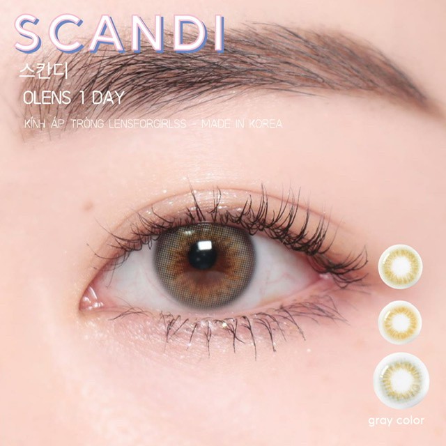 Kính áp tròng 1 ngày Scandi Gray của Olens (Hsd 1 ngày)