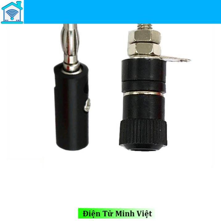 Combo 1 Jack Bắp Chuối 4mm và 1 Đầu Jack JS910 - Màu Đen