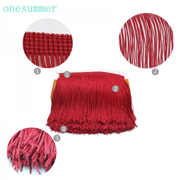 Tua dài 20cm tua rua cắt ren ruy băng tua cho rèm cửa váy tua rua để may trang trí phụ kiện thủ công mỹ nghệ