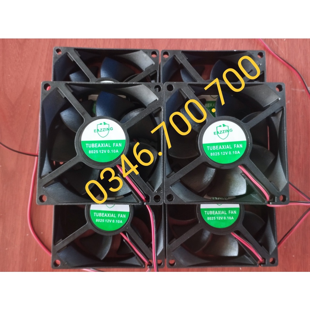 Quạt tản nhiệt 12v 8cm*8cm làm máy ấp trứng