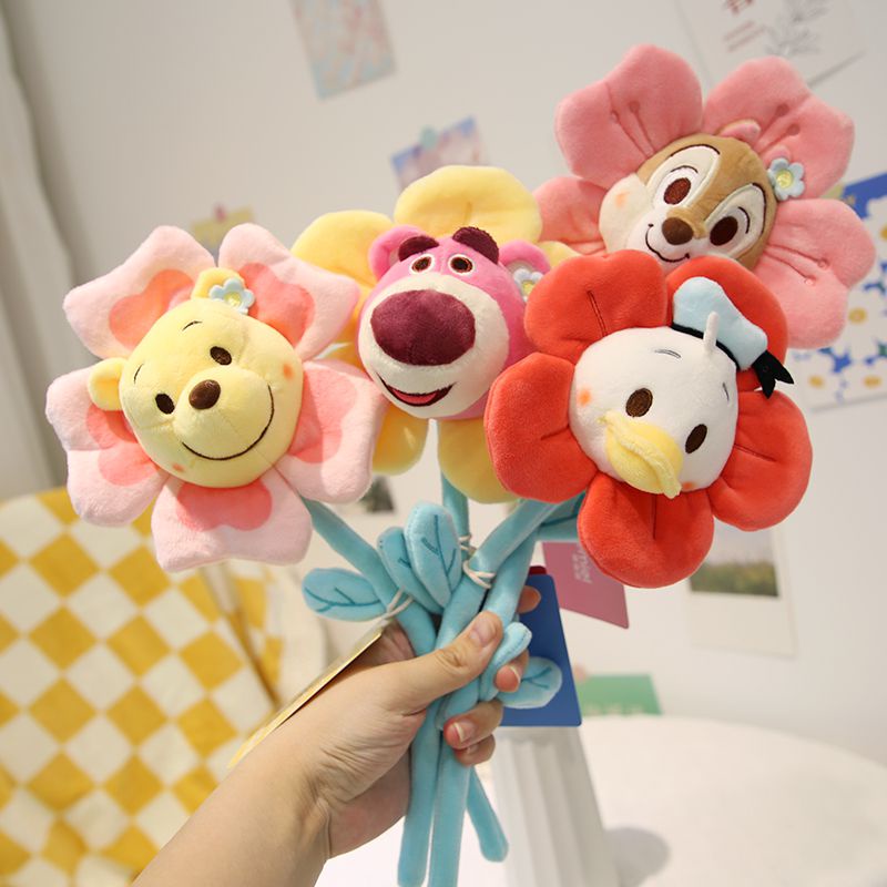 Hoa đồ chơi nhung lông vịt Donald Winnie The Pooh Lotso CHIP Disney 30 cm/ 35 cm dễ thương quà tặng cho trẻ em