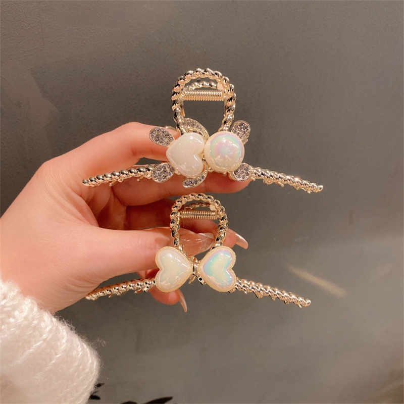 Kẹp Tóc Càng Cua Hình Trái Tim / Ngôi Sao / Gấu Xinh Xắn Chống Trượt
