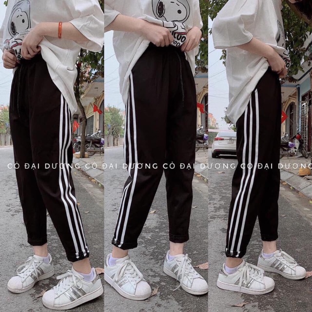 Quần legging 3 sọc chất Umi chuẩn xịn