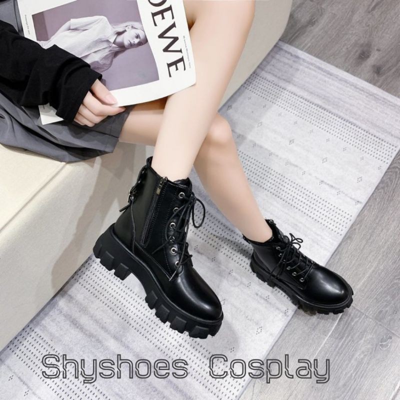 (CÓ SẴN) Giày Boot cổ cao chiến binh đế cao 5cm cá tính( kèm ảnh thật ) | BigBuy360 - bigbuy360.vn