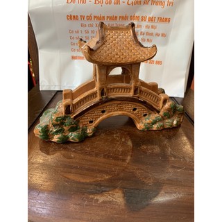 Cầu kiều - Phụ kiện trang trí tiểu cảnh, bể cá, hòn non bộ gốm Bát Tràng