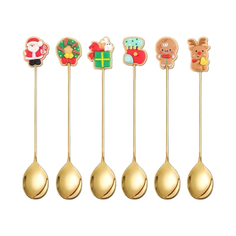 Bộ 6 Muỗng Nĩa Họa Tiết Giáng Sinh Dễ Thương