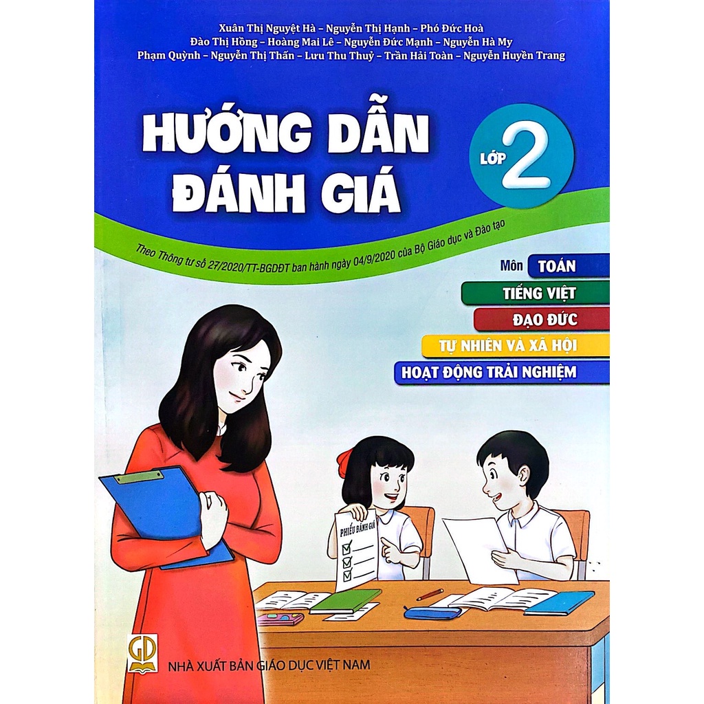 Sách - Hướng Dẫn Đánh Giá Lớp 2 - Môn Toán, Tiếng Việt, Đạo Đức, Tự Nhiên Và Xã Hội, Hoạt Động Trải Nghiệm (Thông tư 27)