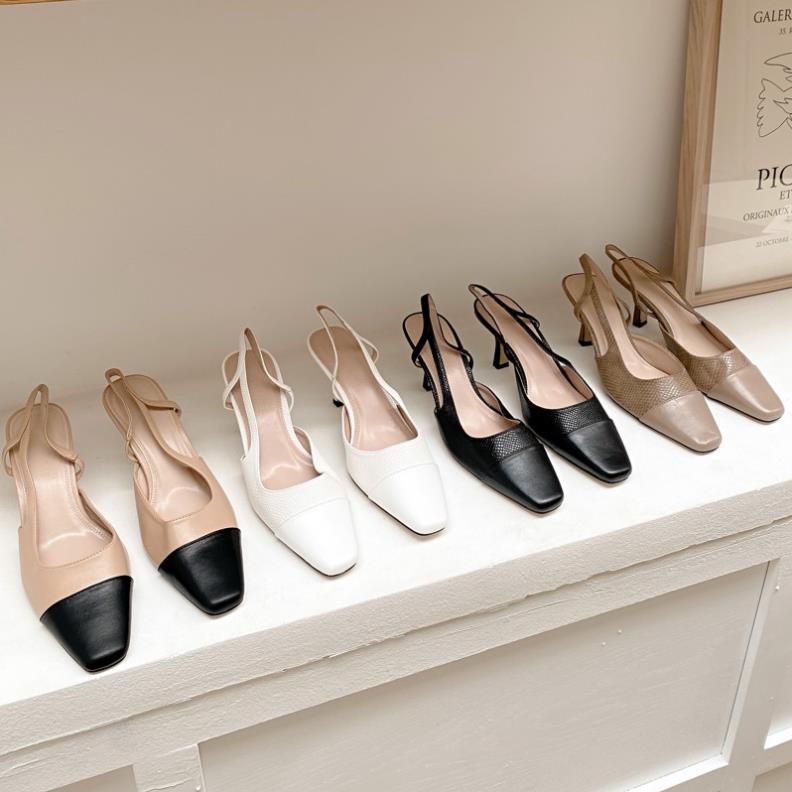 Giày cao gót nữ 5 phân mũi vuông đế nhọn 5p bít mũi shoes paradise BBXK4 CD