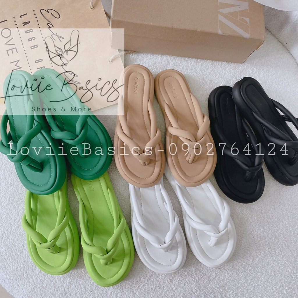 DÉP XUỒNG LOVIIE BASICS - DÉP NỮ THỜI TRANG QUAI KẸP PHONG CÁCH NỮ TÍNH ĐẾ BẰNG D220845