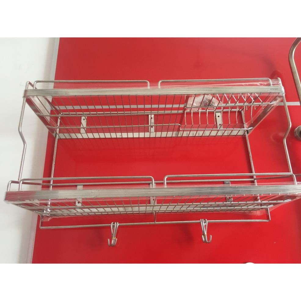 Kệ Đựng Chén Bát Đĩa Treo Tường Bằng inox 304 Cao Cấp KC30 Kệ chén 2 tầng