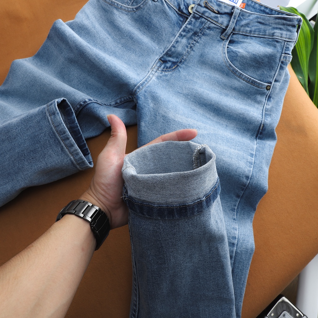 Quần Jean nam Satoshi SAQJ70 Cerulean Slimfit tôn dáng, trẻ trung , chất liệu co giãn ít