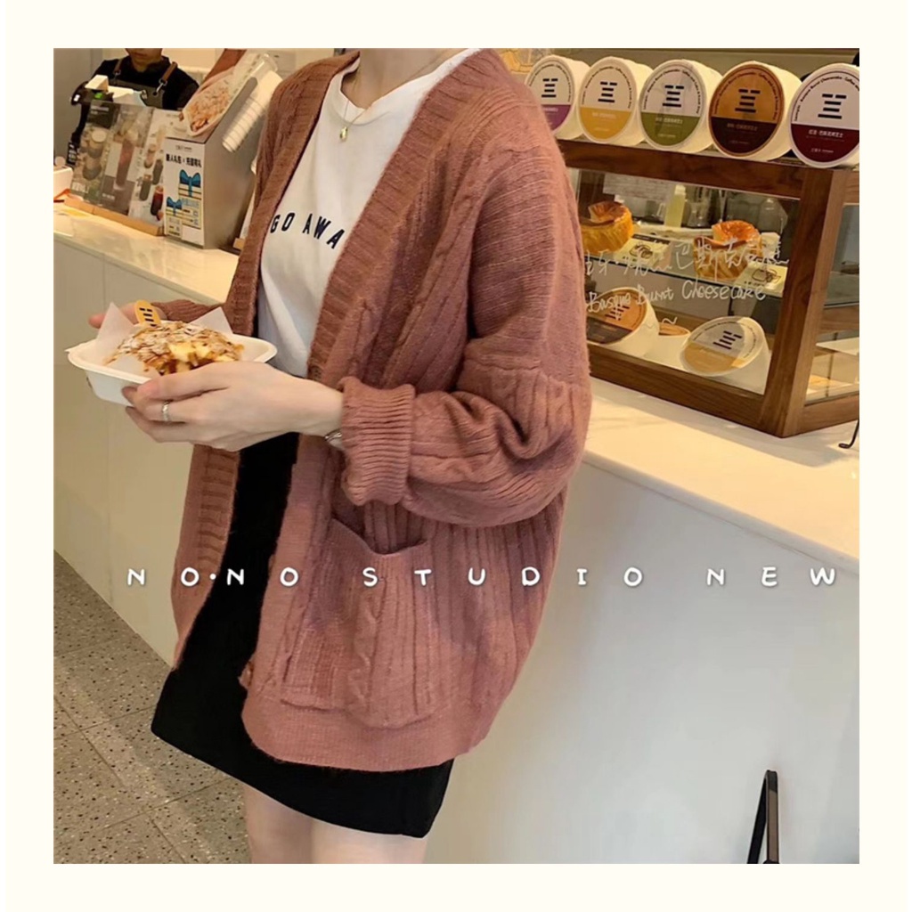 Áo Cadigan Dài Tay Cổ V Dày Dặn Chamia | BigBuy360 - bigbuy360.vn