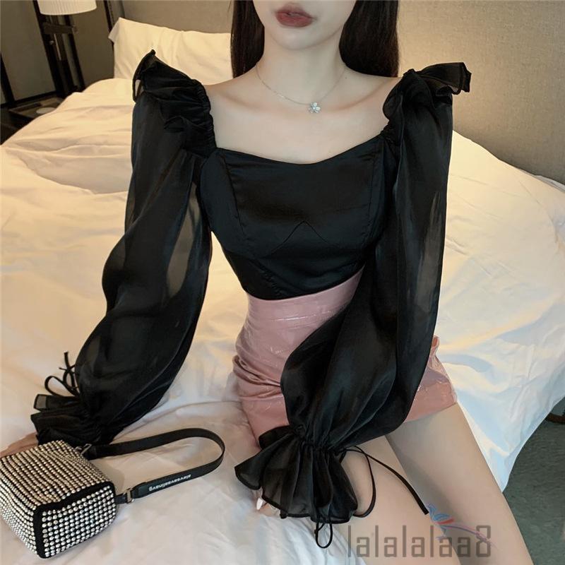 Áo Nữ Tay Dài Ống Loe Màu Trơn Laa8 | BigBuy360 - bigbuy360.vn