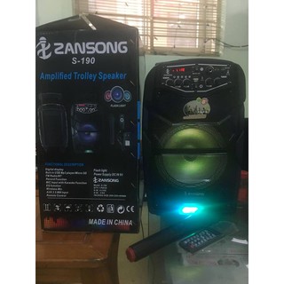 GIÁ SỈ -- Loa Kéo Kèm Mic ZangSong S-190 TẶNG KÈM 1 MIC KHÔNG DÂY KẾT NỐI Bluetooth