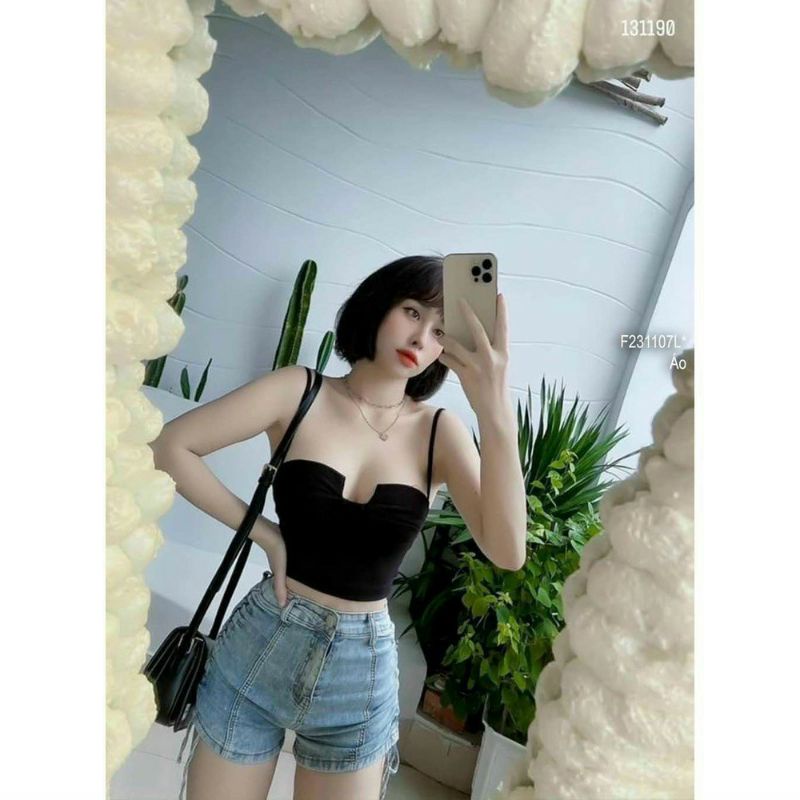 Áo croptop hai dây sexy gợi cảm (ẢNH THẬT) 116