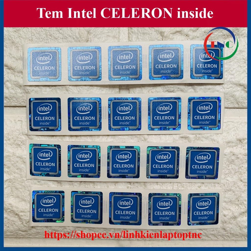 Tem Intel CELERON inside Thay Tem Máy Tính Tem Laptop Tem PC