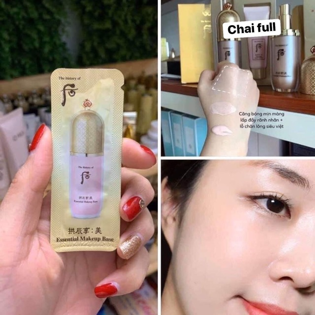 Gói kem lót whoo hồng [xả kho] giúp che phủ khuyết điểm, chống nhăn, chống nắng bảo vệ | BigBuy360 - bigbuy360.vn