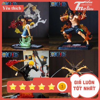 Mô hình Luffy Zoro Sanij Ace One Piece cao 18cm