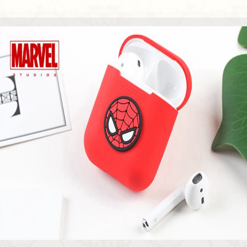 Vỏ Đựng Bảo Vệ Hộp Sạc Tai Nghe Airpods 1 / 2 Bằng Silicone Hình Marvel Avengers