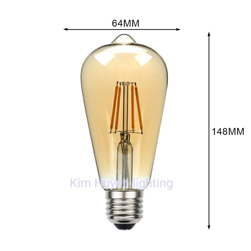 BÓNG LED EDISON ST64 4W