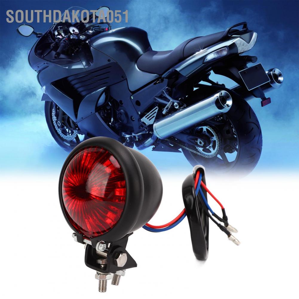 Hàng Sẵn Đèn hậu LED tròn xi nhan Xe máy cổ điển Phanh chạy Ánh sáng 12V cho Kawasaki, Yamaha, Honda【Southdakota051】
