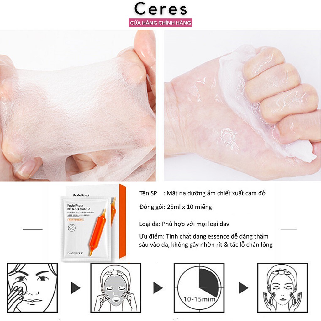Mặt Nạ Giấy 🍊𝑭𝒓𝒆𝒆𝒔𝒉𝒊𝒑🍊 Mặt Nạ Dưỡng Trắng Da - Mask Images Chiết Xuất Cam Đỏ | BigBuy360 - bigbuy360.vn