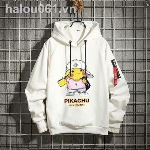 Áo Hoodie Nam In Hình Pikachu Thời Trang Thu Đông 2020