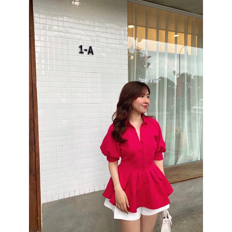 Daiya Blouse / Áo tay bồng xếp ly | BigBuy360 - bigbuy360.vn
