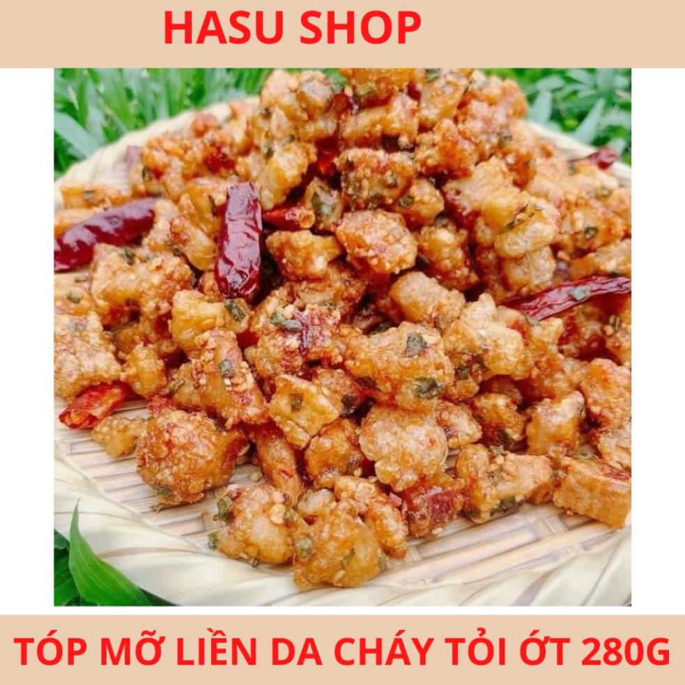 Tóp mỡ liền da rim tỏi, mắm hành, ớt thơm ngon - đậm vị - bao đổi trả