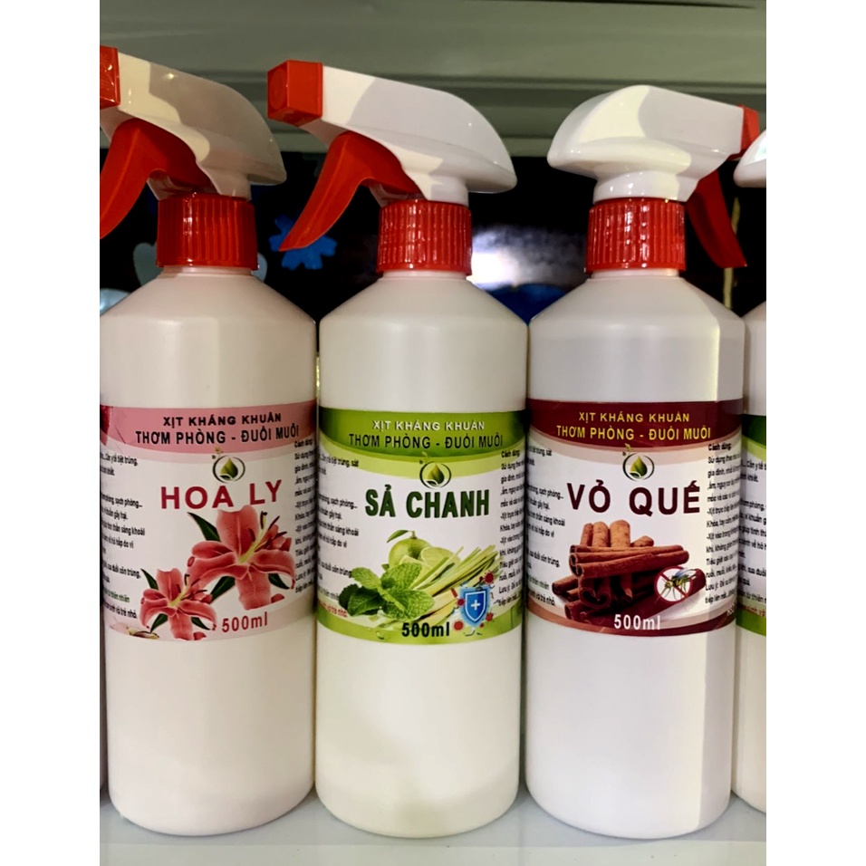 500Ml Chai Xịt - Khử Khuẩn, Thơm Phòng, Đuổi Muỗi : Sả Chanh, Quế, Bạc Hà, ....