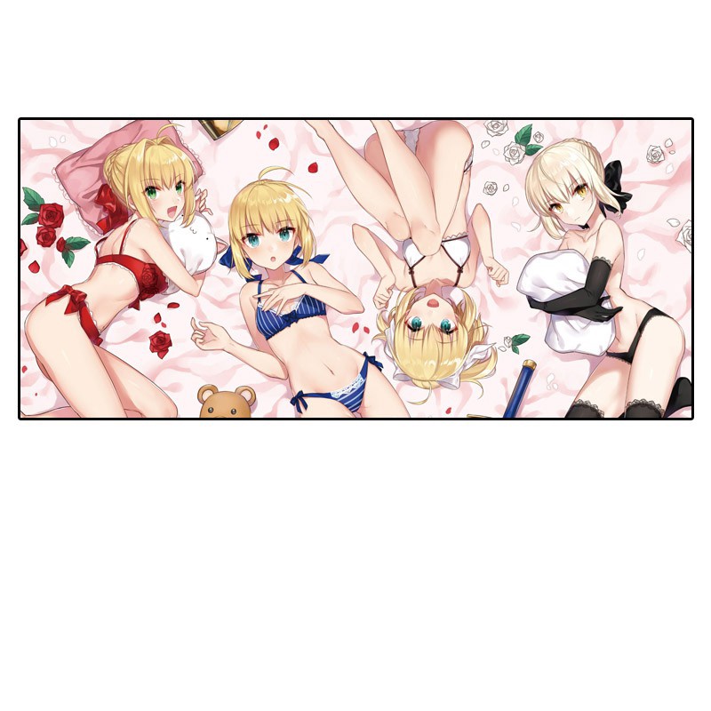 Miếng Lót Chuột Cỡ Lớn Họa Tiết Anime Fate Joan of Arc Sakura Saber Okita Chống Thấm Nước