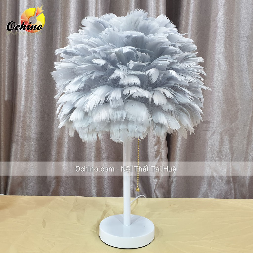 Đèn Ngủ Lông Vũ, Đèn Mây Trang Trí Phòng Ngủ Sang Chảnh (Có SẴn)