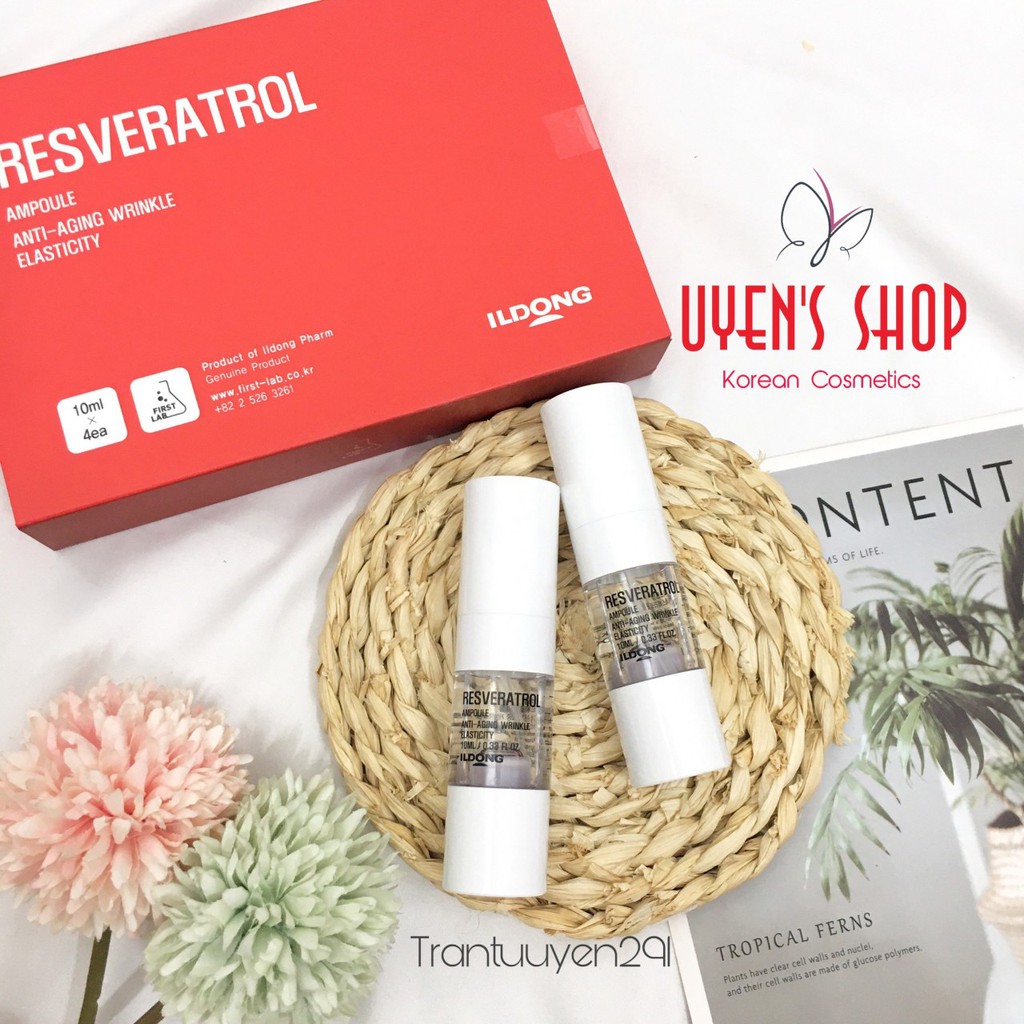 (SALE LỖ) Tinh chất chống lão hóa Ildong Resveratrol Ampoule Set (10ml *4ae)