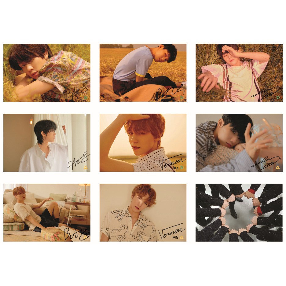 Lomo card ảnh nhóm SEVENTEEN You Make My Day Full 43 ảnh Có chữ ký