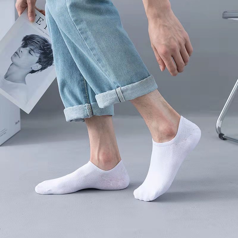 Tất nam cổ ngắn vớ lười trơn cổ thấp công sở thể thao thời trang hàn quốc chống hôi chân - Only Store