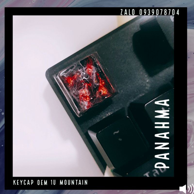 Keycap OEM profile Volcanic Moutain 1u - Nút bàn phím cơ phong cảnh núi lửa