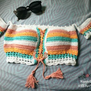 Áo len móc đi biển (Ảnh tự chụp thật)
