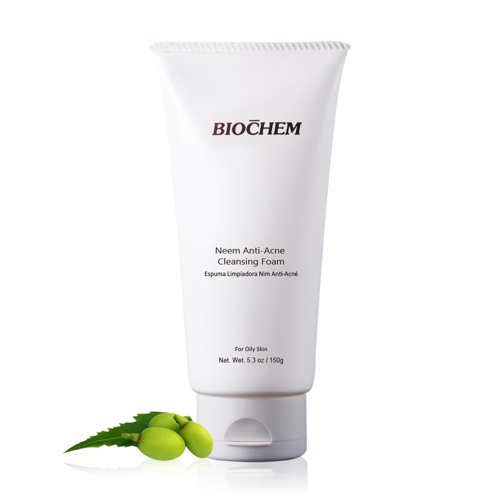 Sữa rửa mặt BIOCHEM Anti Acne dành cho da mụn chiết xuất lá Neem làm sạch sâu và ngăn ngừa mụn