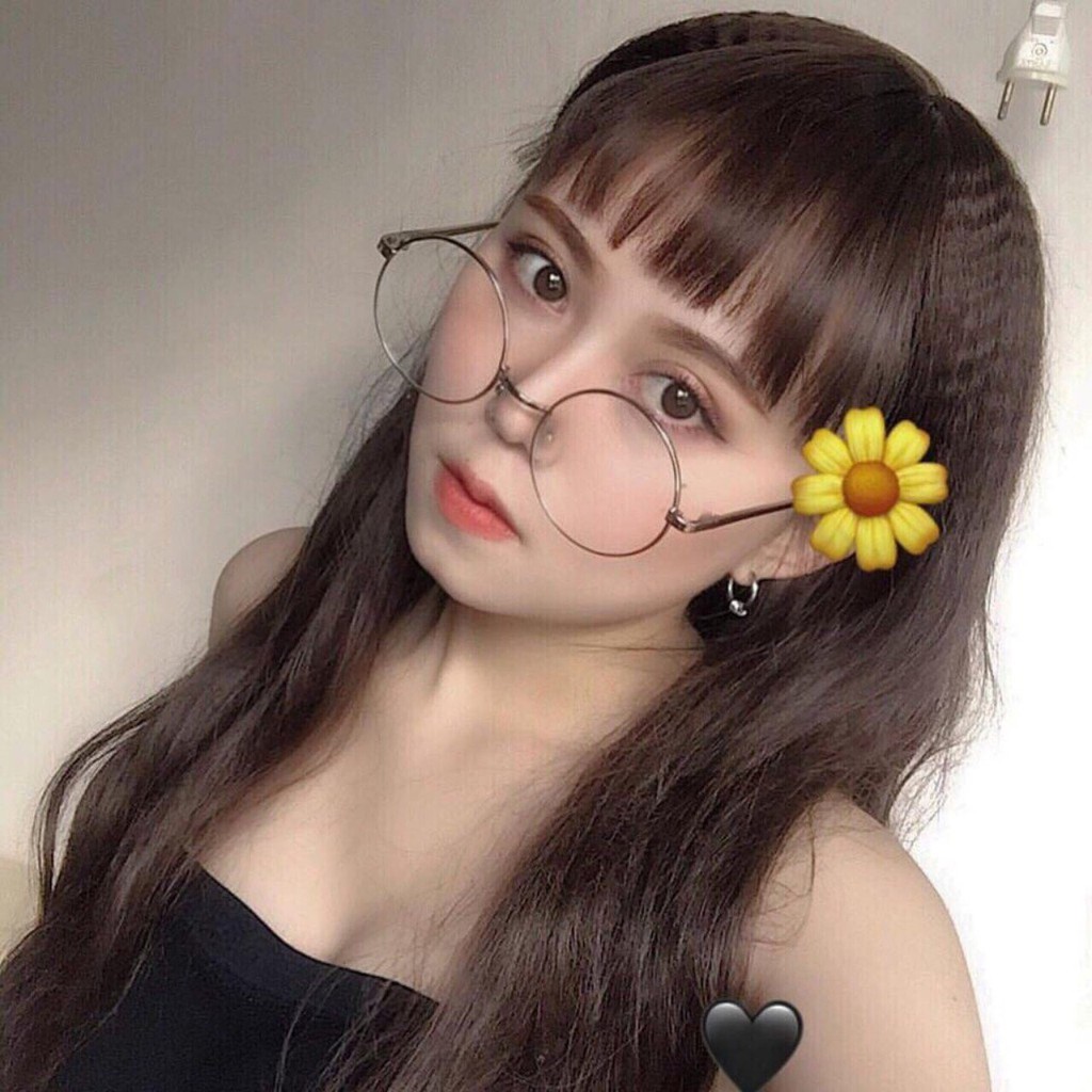 Mắt kính thời trang tròn xoe Nobita tinh tế - gọng kính giả cận nữ oval sang chảnh AH170 | BigBuy360 - bigbuy360.vn