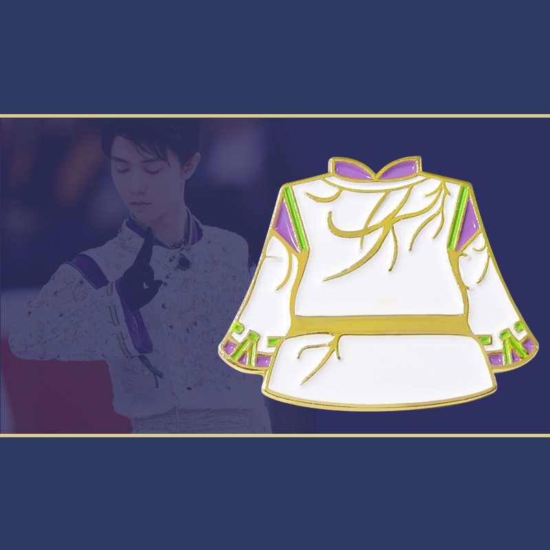 Ghim Cài Áo Hình Hoạt Hình Hanyu Yuzuru Tráng Men Tùy Chỉnh Làm Quà Tặng Cho Bé/ Bạn Bè