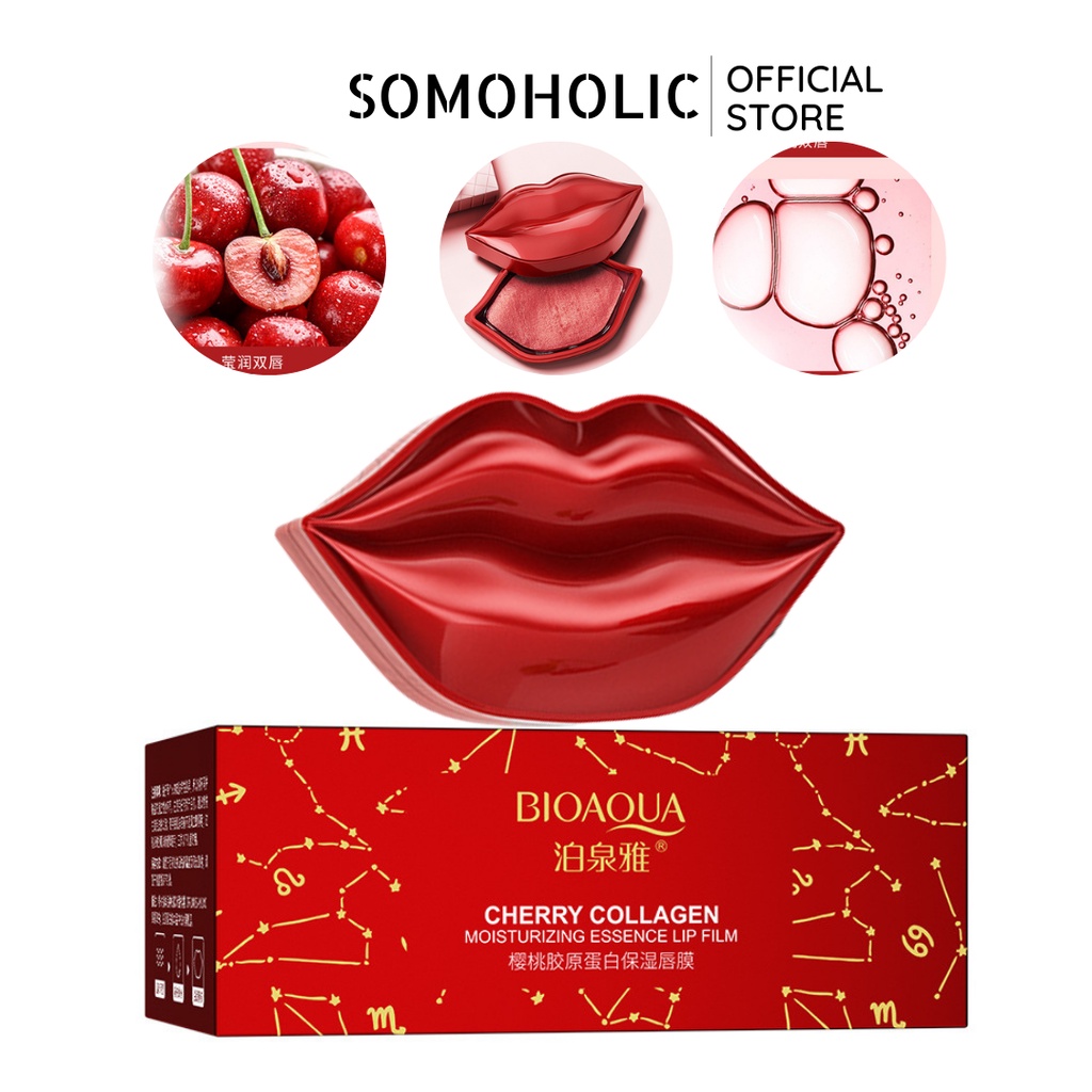 Mặt Nạ Môi Dưỡng Ẩm Giảm Thâm Bổ sung Collagen Hộp 20 Miếng VenZen Bioaqua SOMOHOLIC MSK15