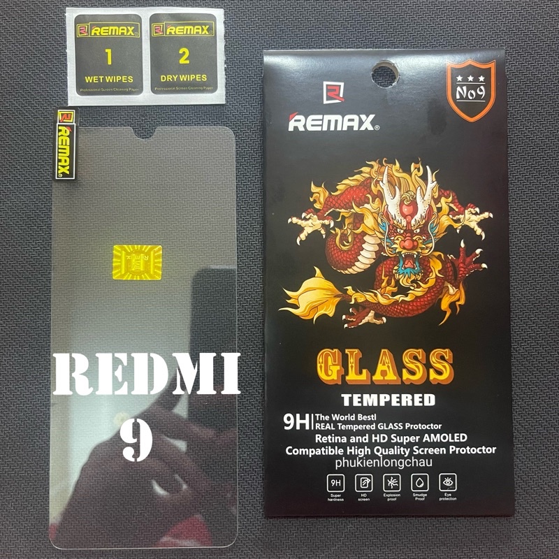 (R11)Miếng Dán Cường Lực Redmi 9 / Poco M2 Trong Suốt Chính Hãng Remax
