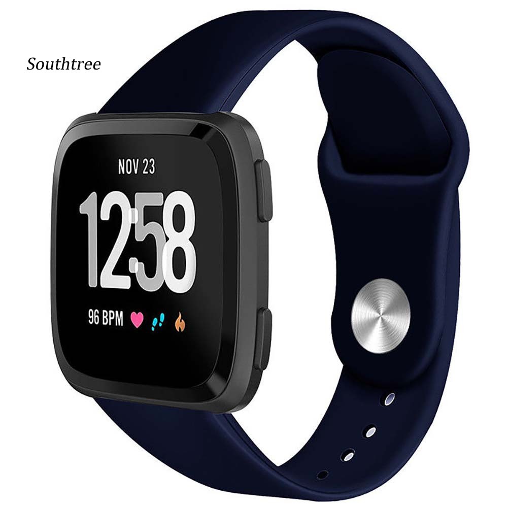 Dây Đeo Thay Thế Chất Liệu Silicon Màu Trơn Cho Fitbit Versa