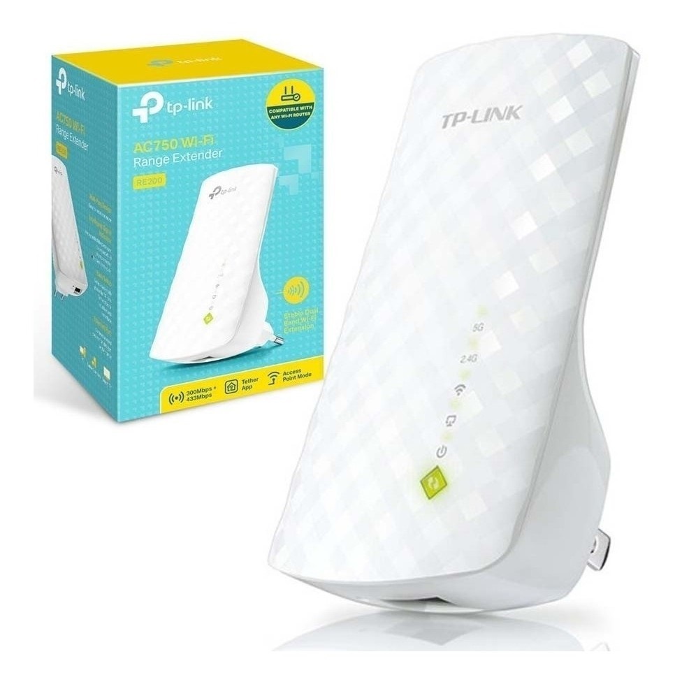 Bộ Mở Rộng Sóng Wifi TP-Link RE200 Chuẩn AC 750Mbps - Hàng Chính Hãng Bảo Hành 2 năm