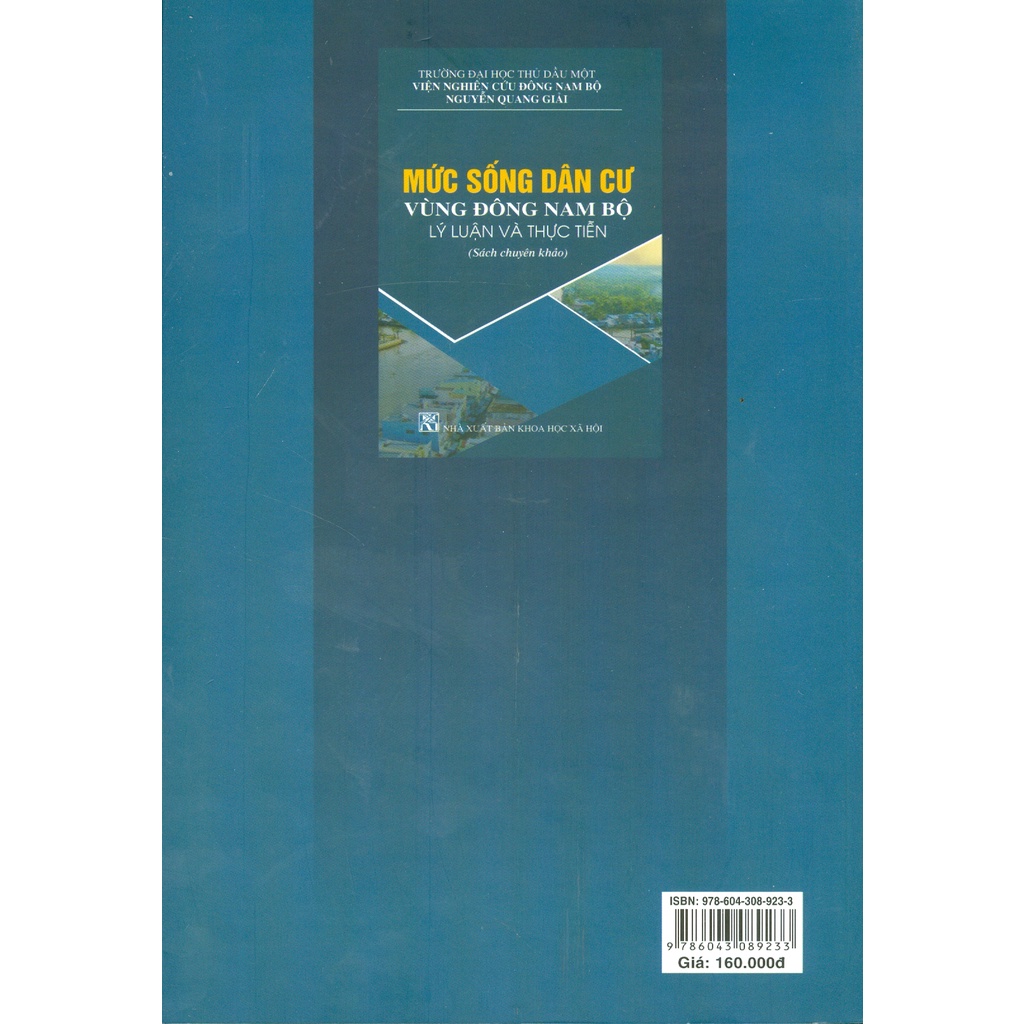 Sách - Mức Sống Dân Cư Vùng Đông Nam Bộ - Lý Luận Và Thực Tiễn
