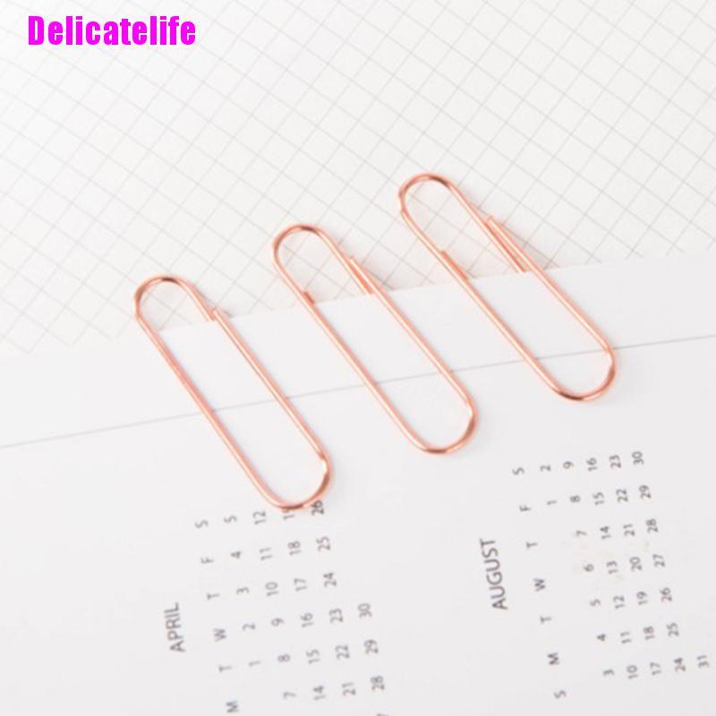 Hộp 120 kẹp giấy bằng kim loại màu vàng hồng sáng tạo