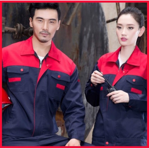 [DOO SAFETY] Bộ quần áo bảo hộ lao động nam nữ kaki khóa kéo SHUNI004B