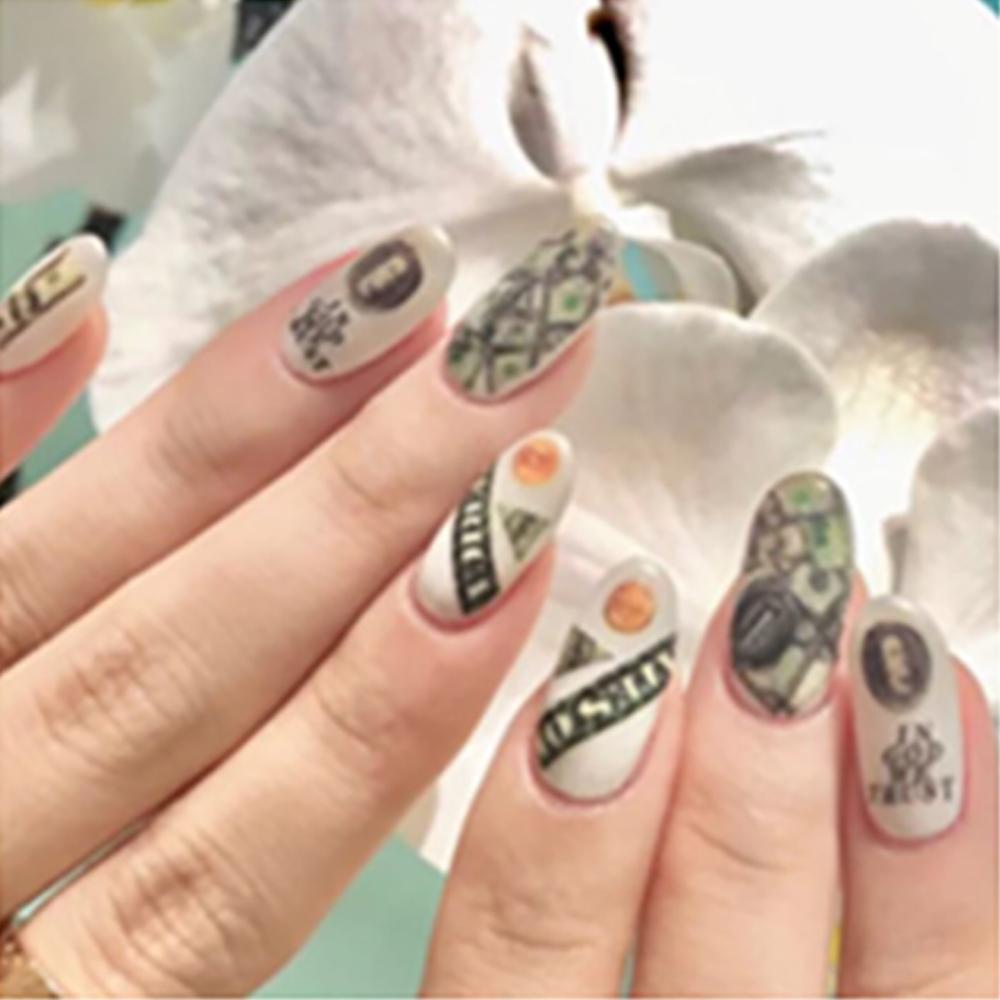Sticker Dán Móng Chống Nước Hình Tờ Tiền