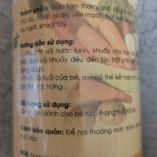 Bột ăn dặm cho bé từ 4th